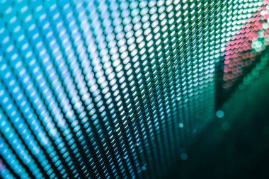 Yakın plan LED bulanık ekran. LED yumuşak odak arkaplanı. Tasarım için soyut arkaplan ideali.