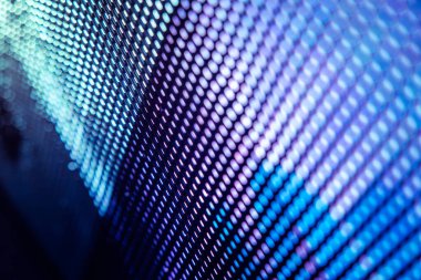 Yakın plan LED bulanık ekran. LED yumuşak odak arkaplanı. Tasarım için soyut arkaplan ideali.