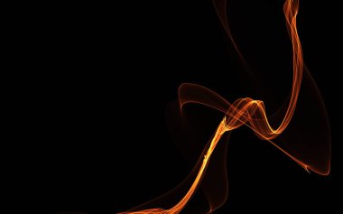 Parlayan soyut dalgalar ve soyut arkaplan ile koyu soyut arkaplan