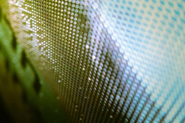 Yakın plan LED bulanık ekran. LED yumuşak odak arkaplanı. Tasarım için soyut arkaplan ideali.