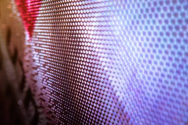 Yakın plan LED bulanık ekran. LED yumuşak odak arkaplanı. Tasarım için soyut arkaplan ideali.