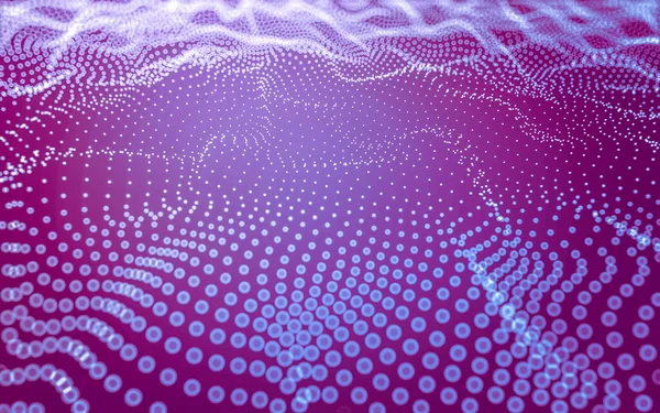 Soyut arkaplan. Çokgen şekilli molekül teknolojisi, noktaları ve çizgileri birleştiriyor. Bağlantı yapısı. Büyük veri görselleştirmesi.