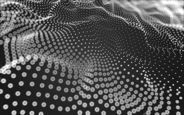 Soyut arkaplan. Çokgen şekilli molekül teknolojisi, noktaları ve çizgileri birleştiriyor. Bağlantı yapısı. Büyük veri görselleştirmesi. 