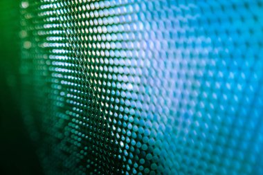 Yakın plan LED bulanık ekran. LED yumuşak odak arkaplanı. Tasarım için soyut arkaplan ideali.