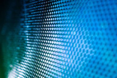 Yakın plan LED bulanık ekran. LED yumuşak odak arkaplanı. Tasarım için soyut arkaplan ideali.