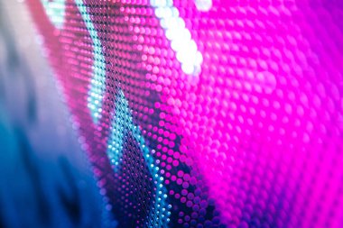 Yakın plan LED bulanık ekran. LED yumuşak odak arkaplanı. Tasarım için soyut arkaplan ideali.