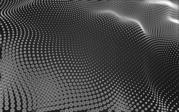 Abstrakter Hintergrund Molekültechnologie Mit Polygonalen Formen Die Punkte Und Linien — Stockfoto