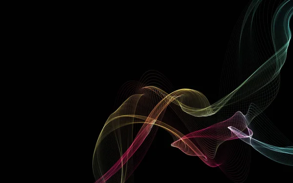 Dark Abstract Background Glowing Abstract Waves Abstract Background — Stock Photo, Image