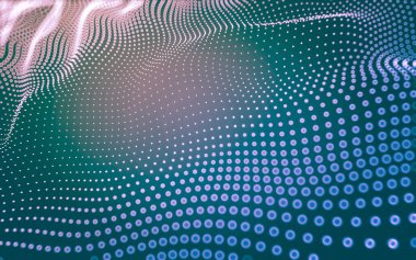 Soyut arkaplan. Çokgen şekilli molekül teknolojisi, noktaları ve çizgileri birleştiriyor. Bağlantı yapısı. Büyük veri görselleştirmesi.