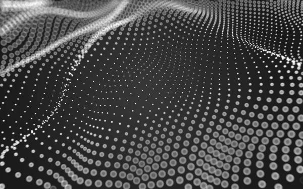 Soyut arkaplan. Çokgen şekilli molekül teknolojisi, noktaları ve çizgileri birleştiriyor. Bağlantı yapısı. Büyük veri görselleştirmesi. 