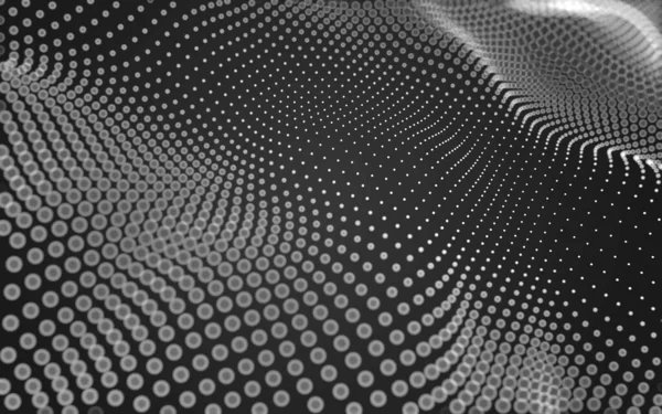 Contexte Abstrait Technologie Des Molécules Avec Des Formes Polygonales Des — Photo