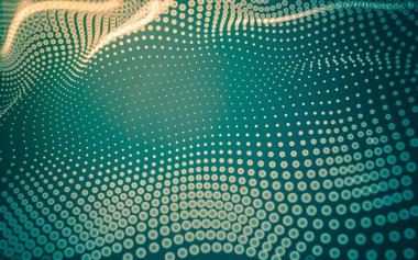 Soyut arkaplan. Çokgen şekilli molekül teknolojisi, noktaları ve çizgileri birleştiriyor. Bağlantı yapısı. Büyük veri görselleştirmesi.