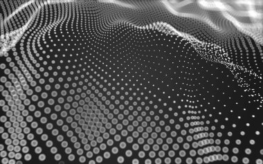 Soyut arkaplan. Çokgen şekilli molekül teknolojisi, noktaları ve çizgileri birleştiriyor. Bağlantı yapısı. Büyük veri görselleştirmesi. 