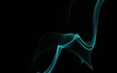 Parlayan soyut dalgalar ve soyut arkaplan ile koyu soyut arkaplan