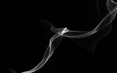 Parlayan soyut dalgalar ve soyut arkaplan ile koyu soyut arkaplan