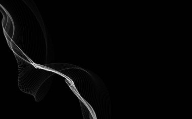 Parlayan soyut dalgalar ve soyut arkaplan ile koyu soyut arkaplan