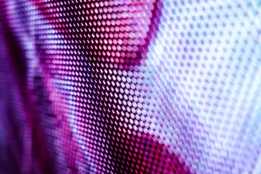 Yakın plan LED bulanık ekran. LED yumuşak odak arkaplanı. Tasarım için soyut arkaplan ideali.