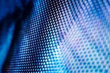 Yakın plan LED bulanık ekran. LED yumuşak odak arkaplanı. Tasarım için soyut arkaplan ideali.