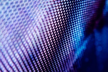 Yakın plan LED bulanık ekran. LED yumuşak odak arkaplanı. Tasarım için soyut arkaplan ideali.