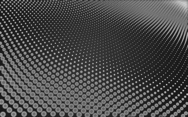 Soyut arkaplan. Çokgen şekilli molekül teknolojisi, noktaları ve çizgileri birleştiriyor. Bağlantı yapısı. Büyük veri görselleştirmesi. 