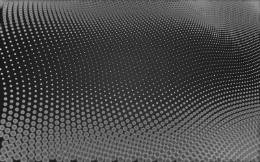 Soyut arkaplan. Çokgen şekilli molekül teknolojisi, noktaları ve çizgileri birleştiriyor. Bağlantı yapısı. Büyük veri görselleştirmesi. 