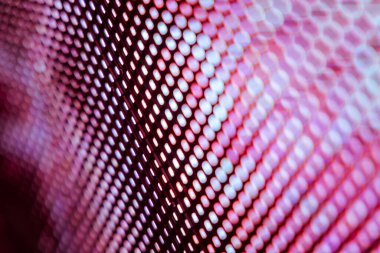 Yakın plan LED bulanık ekran. LED yumuşak odak arkaplanı. Tasarım için soyut arkaplan ideali.