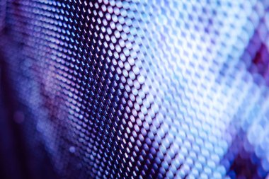 Yakın plan LED bulanık ekran. LED yumuşak odak arkaplanı. Tasarım için soyut arkaplan ideali.