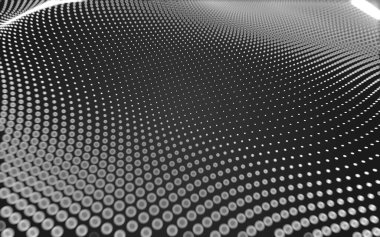 Soyut arkaplan. Çokgen şekilli molekül teknolojisi, noktaları ve çizgileri birleştiriyor. Bağlantı yapısı. Büyük veri görselleştirmesi. 