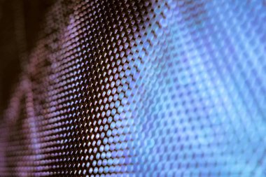 Yakın plan LED bulanık ekran. LED yumuşak odak arkaplanı. Tasarım için soyut arkaplan ideali.