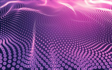 Soyut arkaplan. Çokgen şekilli molekül teknolojisi, noktaları ve çizgileri birleştiriyor. Bağlantı yapısı. Büyük veri görselleştirmesi.