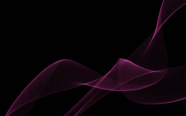 Parlayan soyut dalgalar ve soyut arkaplan ile koyu soyut arkaplan