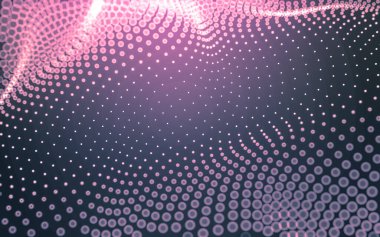 Soyut arkaplan. Çokgen şekilli molekül teknolojisi, noktaları ve çizgileri birleştiriyor. Bağlantı yapısı. Büyük veri görselleştirmesi.