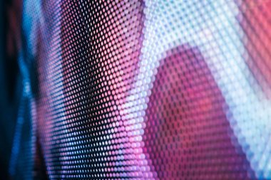 Yakın plan LED bulanık ekran. LED yumuşak odak arkaplanı. Tasarım için soyut arkaplan ideali.