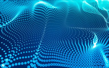 Soyut arkaplan. Çokgen şekilli molekül teknolojisi, noktaları ve çizgileri birleştiriyor. Bağlantı yapısı. Büyük veri görselleştirmesi.