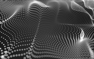 Soyut arkaplan. Çokgen şekilli molekül teknolojisi, noktaları ve çizgileri birleştiriyor. Bağlantı yapısı. Büyük veri görselleştirmesi. 