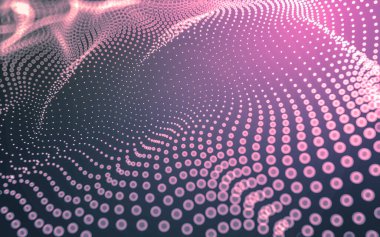 Soyut arkaplan. Çokgen şekilli molekül teknolojisi, noktaları ve çizgileri birleştiriyor. Bağlantı yapısı. Büyük veri görselleştirmesi.