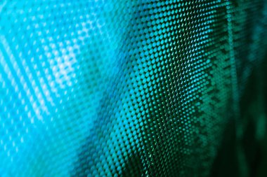 Yakın plan LED bulanık ekran. LED yumuşak odak arkaplanı. Tasarım için soyut arkaplan ideali.