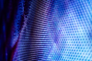 Yakın plan LED bulanık ekran. LED yumuşak odak arkaplanı. Tasarım için soyut arkaplan ideali.