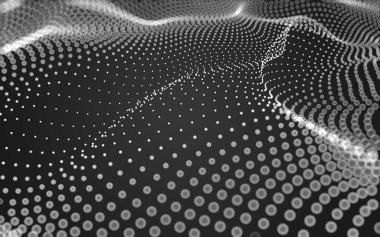 Soyut arkaplan. Çokgen şekilli molekül teknolojisi, noktaları ve çizgileri birleştiriyor. Bağlantı yapısı. Büyük veri görselleştirmesi. 