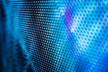 Yakın plan LED bulanık ekran. LED yumuşak odak arkaplanı. Tasarım için soyut arkaplan ideali.