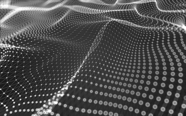 Abstrakcyjne Tło Technologia Molekuł Wielobocznych Kształtach Łączących Kropki Linie Struktura — Zdjęcie stockowe