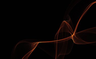 Parlayan soyut dalgalar ve soyut arkaplan ile koyu soyut arkaplan