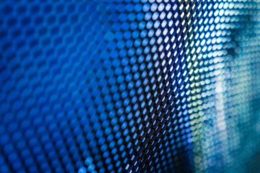 Yakın plan LED bulanık ekran. LED yumuşak odak arkaplanı. Tasarım için soyut arkaplan ideali.