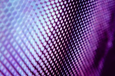 Yakın plan LED bulanık ekran. LED yumuşak odak arkaplanı. Tasarım için soyut arkaplan ideali.