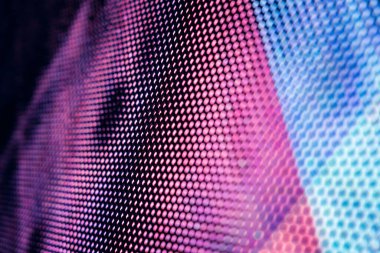 Yakın plan LED bulanık ekran. LED yumuşak odak arkaplanı. Tasarım için soyut arkaplan ideali.