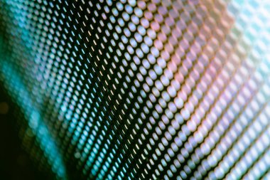 Yakın plan LED bulanık ekran. LED yumuşak odak arkaplanı. Tasarım için soyut arkaplan ideali.