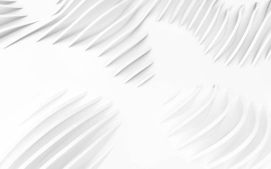 Soyut Eğri Şekiller. Beyaz Dairesel Arkaplan. Soyut arkaplan. 3d illüstrasyon