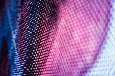 Yakın plan LED bulanık ekran. LED yumuşak odak arkaplanı. Tasarım için soyut arkaplan ideali.