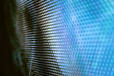 Yakın plan LED bulanık ekran. LED yumuşak odak arkaplanı. Tasarım için soyut arkaplan ideali.