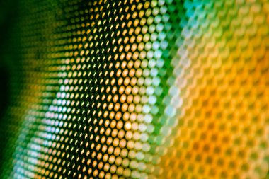 Yakın plan LED bulanık ekran. LED yumuşak odak arkaplanı. Tasarım için soyut arkaplan ideali.